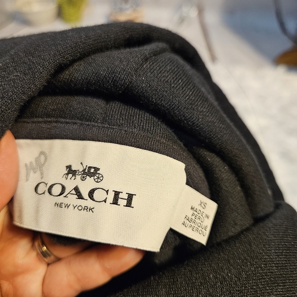 Coach New York Black Hoodie Graphic Sweatshirt Multicolor Pullover‎ XS - Picture 6 of 7